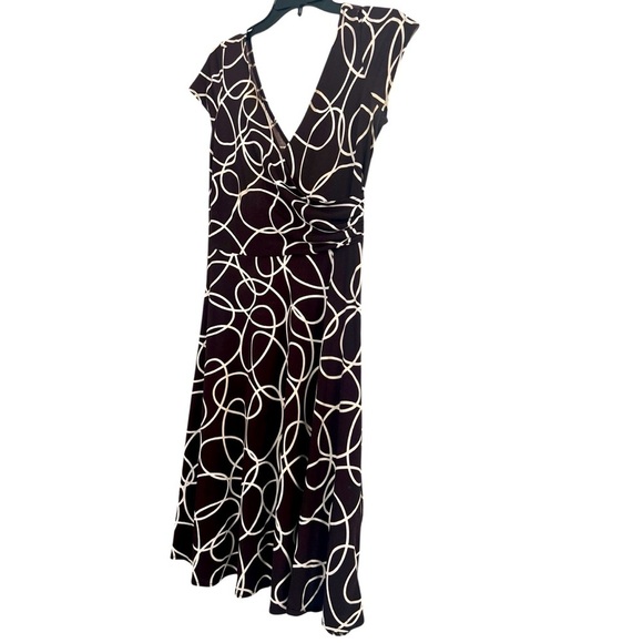 London Times Brown and White Dress - Picture 1 of 3